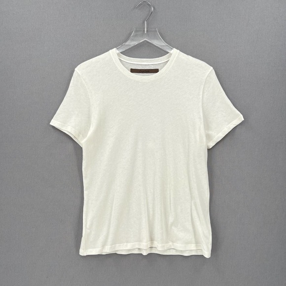 ENZA COSTA Cashmere Loose Short Sleeve Womens XS Off White Tee Shirt T-Shirt NEW - Picture 6 of 15